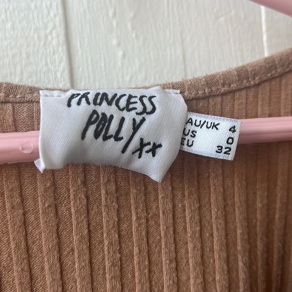 PRINCESS POLLY BROWN LONG SLEEVE SIZE 0 - Picture 2 of 2